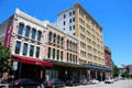 Heritage commercial streetscape of 200 block Travis St,. Houston, TX.