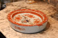 Chinese export porcelain warming plate with American eagle at Bayou Bend. Houston, TX.