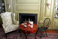 Round card table in Newport room at Bayou Bend. Houston, TX.