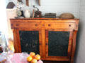 Pie safe in Yates House at Sam Houston Park. Houston, TX.