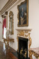 Ballroom fireplace at Rienzi house museum. Houston, TX.