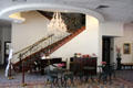 Stairway in entrance gallery at Czech Cultural Center. Houston, TX.