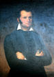 Portrait of James Bowie, hero of the Alamo, by George Peter Alexander Healy in House of Representative chamber of State Capitol. Austin, TX.