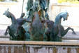 University of Texas Littlefield Fountain demons riding sea horses. Austin, TX.