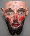 Wood mask of St James the Greater from Mexico at San Antonio Museum of Art. San Antonio, TX.
