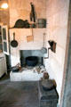 Fireplace at O.Henry House Museum. San Antonio, TX.