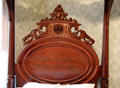 Canopy bed headboard at Edward Steves Homestead Museum. San Antonio, TX.