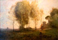 Villa of the Black Pines painting by Jean-Baptiste-Camile Corot at McNay Art Museum. San Antonio, TX.