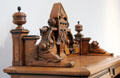 Decorative finials atop Wooton desk at Museum of Western Art. Kerrville, TX.