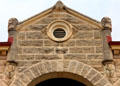 Facade details of Capt. Charles Schreiner Mansion. Kerrville, TX.