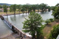 Dam & reservoir on Guadalupe River. Kerrville, TX.
