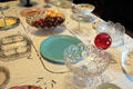 Serving pieces belonging to family on dining room table at Chambers House Museum. Beaumont, TX.