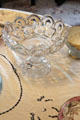 Glass compote on dining room table at Chambers House Museum. Beaumont, TX.