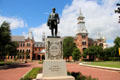 Rufus C. Burleson statue before Burleson & Old Main Halls on campus of Baylor University. Waco, TX