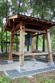 Japanese temple bell in gardens of Trammell Crow Center. Dallas, TX.