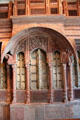 Carved details of Mughal-period Haveli from Rajasthan, India at Crow Collection of Asian Art. Dallas, TX.