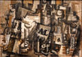 Still Life with Bottles & Glasses painting by Georges Braque at Dallas Museum of Art. Dallas, TX.