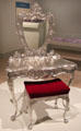 Silver Martelé dressing table & stool by William C. Codman of Gorham Manuf. Co., Providence, RI at Dallas Museum of Art. Dallas, TX.