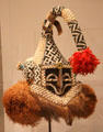 Helmet mask by Kuba culture of Democratic Republic of the Congo at Dallas Museum of Art. Dallas, TX.