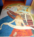 Old Methods of Transportation Art Deco mural by Carlo Ciampaglia on Centennial Hall at Fair Park. Dallas, TX.