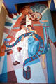 Cinema & arts mural replacing originals burned in fire of 1946 at Automobile Hall at Fair Park. Dallas, TX.