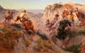 Wild Horse Hunters painting by Charles Marion Russell at Amon Carter Museum of American Art. Fort Worth, TX.