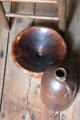 Stoneware spittoon & jug at John Jay French Museum. Beaumont, TX.