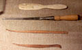 Elisabet Ney's sculpting tools at Susanna Dickinson Museum House. Austin, TX.