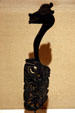 Dyak carved wooden tun-tun from Indonesian Borneo at Utah Museum of Fine Art. Salt Lake City, UT.