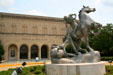 Chrysler Museum of Art with Torch Bearers sculpture. Norfolk, VA.