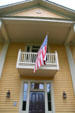 Front porch of Ash Lawn-Highland. Charlotttesville, VA.