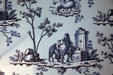 Wallpaper in Monroes' bedchamber at Ash Lawn-Highland. Charlotttesville, VA.