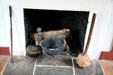 Kitchen fireplace at Ash Lawn-Highland. Charlotttesville, VA.