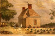 Graphic of birthplace of James Monroe at Ash Lawn-Highland. Charlotttesville, VA.