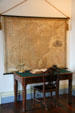 Early Eastern American map over table at Woodrow Wilson Birthplace. Staunton, VA.