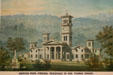 Graphic of Morven Park when it still had its Italianate Towers which were used for reconnaissance during Civil War. Leesburg, VA.