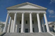 Portico of Virginia State Capitol. Richmond, VA.