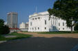 Virginia State Capitol with Richmond skyline. Richmond, VA.
