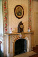 Fireplace with portrait of CSA soldier at Centre Hill. Petersburg, VA.