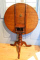 Tilt-top tripod tea table with sliding mechanism attrib. to Jedediah Dewey of Bennington, VT at Bennington Museum. Bennington, VT