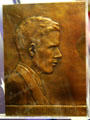 Charles A. Lindbergh bronze plaque given by France at President Calvin Coolidge State Historic Park. Plymouth Notch, VT.