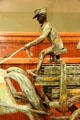 Driver detail of Barre's Firehouse Weathervane at Vermont History Center. Barre, VT