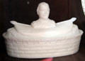 Milk glass Admiral Dewey covered dish Vermont Governor's Office at Vermont State House. Montpelier, VT.
