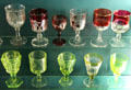 Collection of glass stemware at Shelburne Museum. Shelburne, VT.