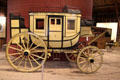 Concord coach by Abbot-Downing Co. of Concord, NH in Round Barn at Shelburne Museum. Shelburne, VT.