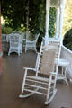 Porch rocking chair at Marsh-Billings-Rockefeller Mansion. Woodstock, VT.
