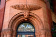 Lion on corner entrance of Interurban Building. Seattle, WA.