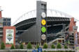 Qwest Field signs & interior from ground level. Seattle, WA.