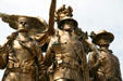 World War I sailors, solders & marines honored on Winged Victory Monument at Washington State Capitol Campus. Olympia, WA.