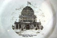 Plate with Administration Building of Chicago World's Fair at Columbus Museum. Columbus, WI.